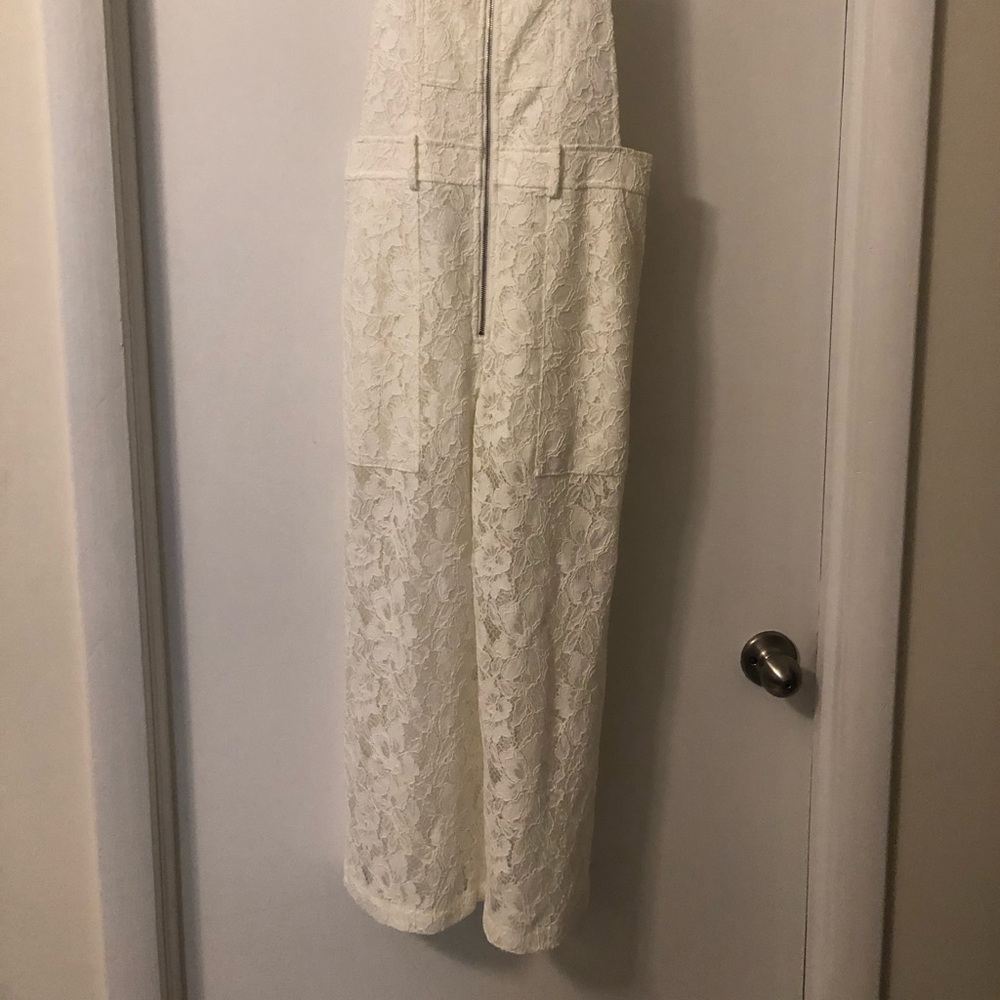 Bcbgmaxazria Lace Floral Overall Jumpsuit - Picture 8 of 8